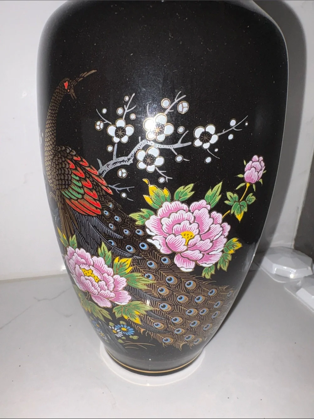Blue Floral Decorative Vase